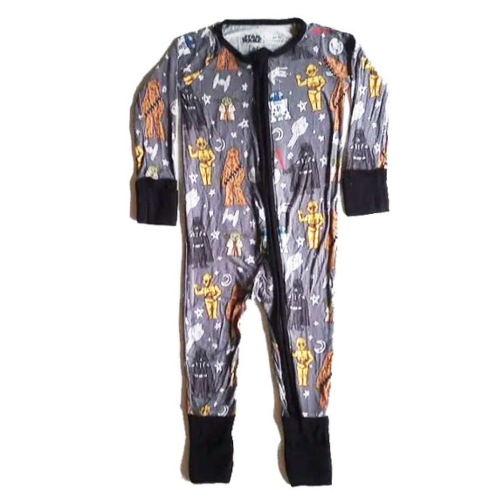 Little Sleepies 6-12M May The Force Be With You Star Wars Footed One-Piece Zippy